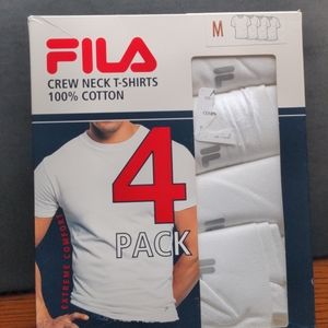 Fila Crew Neck Mens White T-shirts